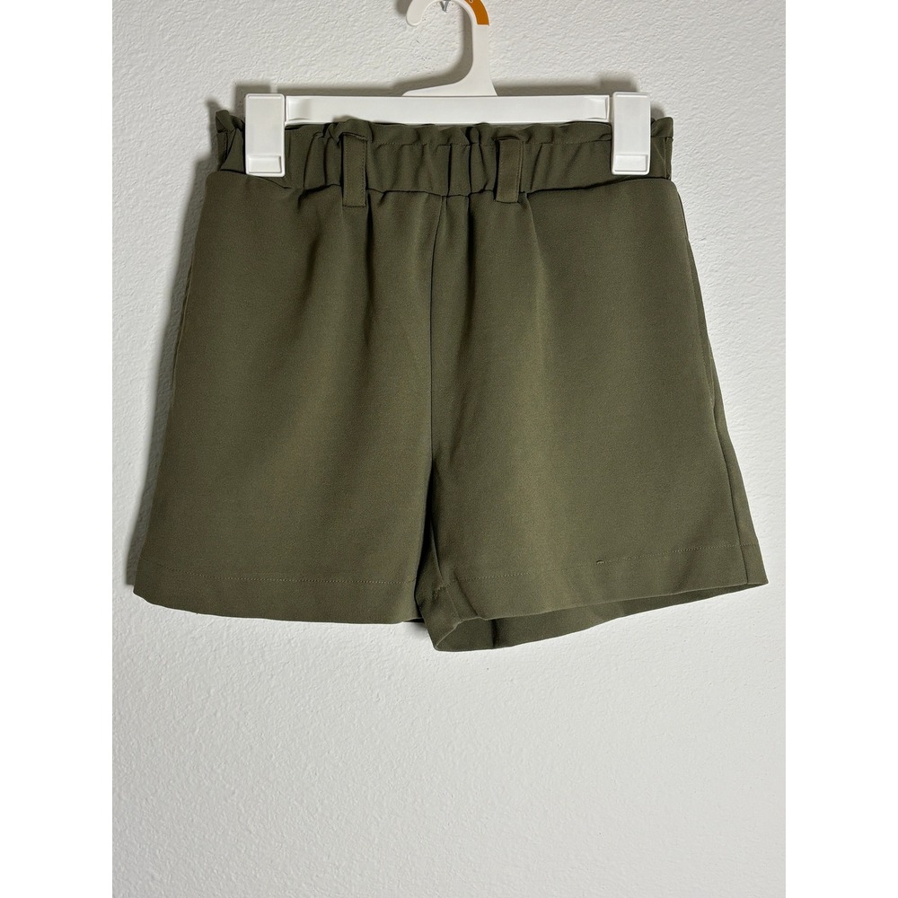 Jules & Leopold Olive Green Paperbag Waist Shorts Womens Size XS High Rise
